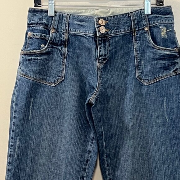 Banana Republic Womens Blue Contoured Boot Cut Stretch Mid Rise Denim Jeans Sz 8 - Picture 3 of 12